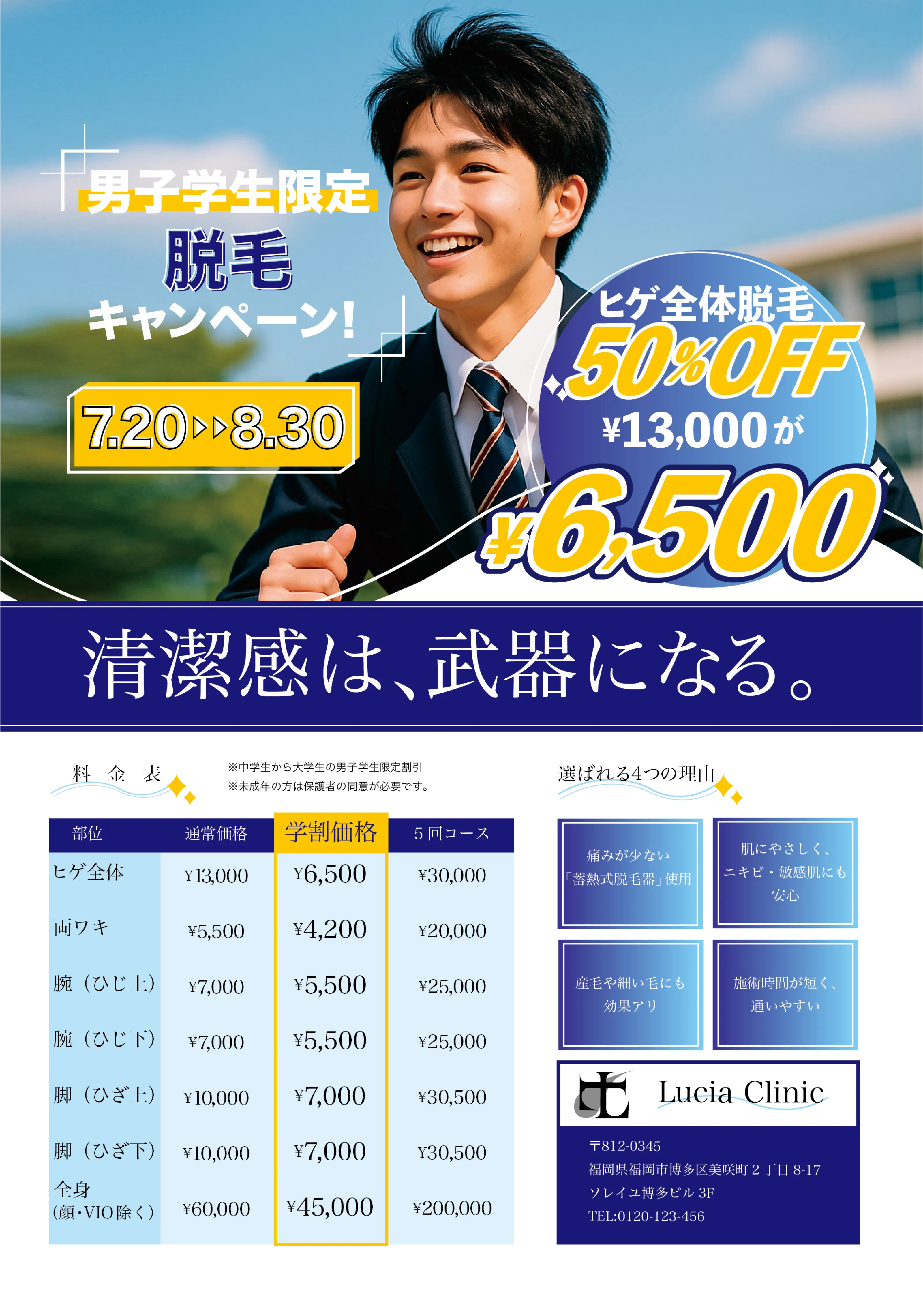 脱毛サロンチラシのサムネ
